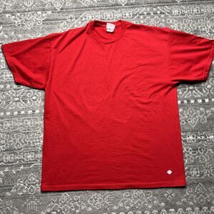 Vintage JERZEES Heavyweight Red Blank T Shirt Men’s XL Logo 50/50 Blend